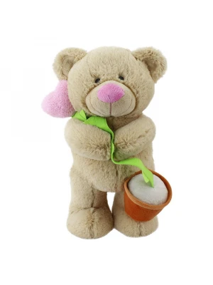 Neco Plush Kalpli Çiçekli Ayı 40 Cm