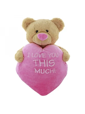 Neco Plush I Love You Thıs Much Kalpli Ayakta Peluş Ayı 55  cm