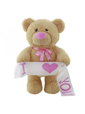 Neco Plush I Love Flamalı Ayı 40  cm Peluş Oyuncak