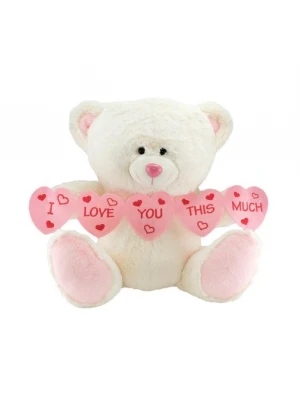 Neco Plush I Love You Thıs Much Kalpli Peluş Ayı 55 cm