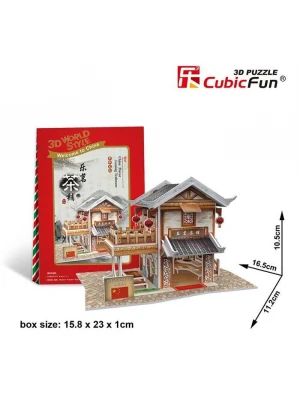 Cubic Fun 3D 46 Parça Puzzle Çin Çay Evi
