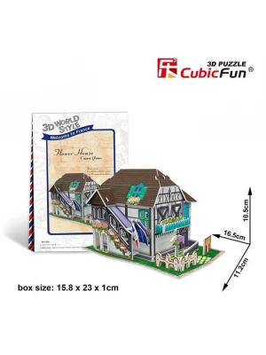Cubic Fun 3D 31 Parça Puzzle Fransız Çiçek Evi