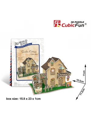 Cubic Fun 3D 36 Parça Puzzle Fransız Garden Kulübesi