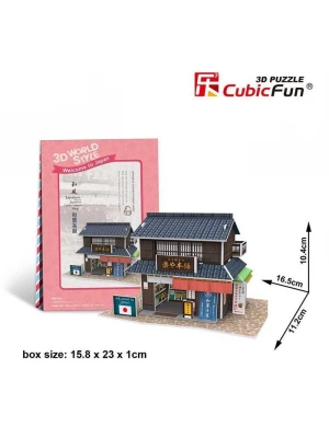 Cubic Fun 3D 24 Parça Puzzle Japon Şekerleme Dükkanı