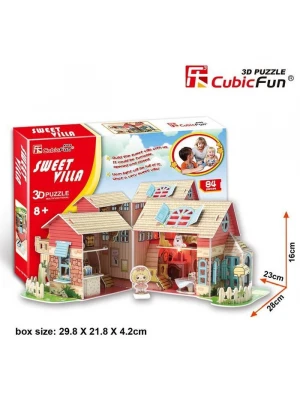 Cubic Fun 3D 84 Parça Puzzle Sevimli Villa Bebek Evi