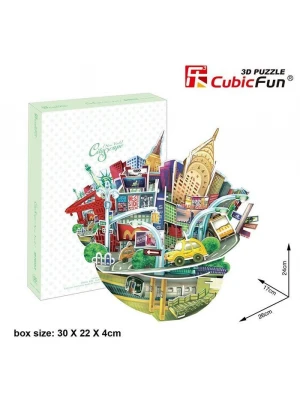 Cubic Fun 3D 55 Parça Puzzle New York Şehir Kompozisyonu