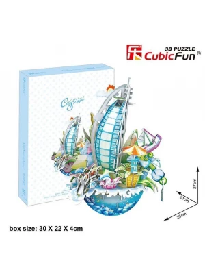 Cubic Fun 3D 57 Parça Puzzle Dubai Şehir Kompozisyonu