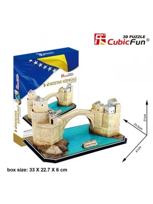 Cubic Fun 3D 64 Parça Puzzle Mostar Köprüsü - Bosna Hersek