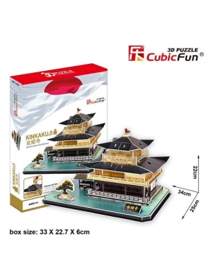 Cubic Fun 3D 56 Parça Puzzle Kinkakuci Tapınağı - Japonya
