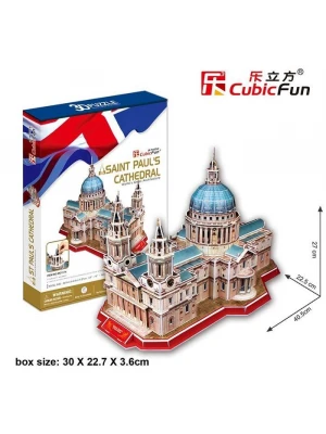 Cubic Fun 3D 107 Parça Puzzle Aziz Paul Katedrali - İngiltere