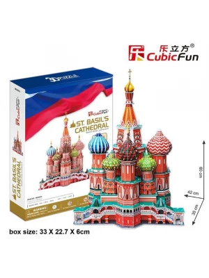 Cubic Fun 3D 173 Parça Puzzle St.Aziz Vasil Katedrali - Rusya