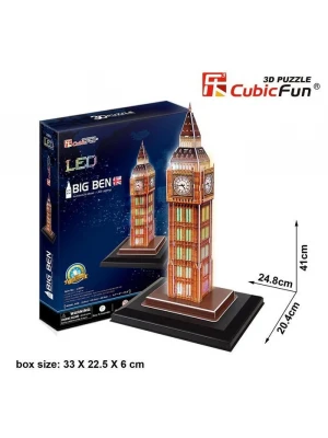 Cubic Fun 3D 28 Parça Puzzle Big Ben Saat Kulesi - İngiltere(Led