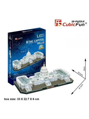 Cubic Fun 3D 150 Parça Puzzle The Capitol Hill Kongre Binası - AB