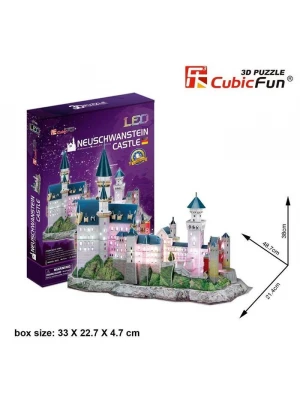 Cubic Fun 3D 128 Parça Puzzle Neuschwanstein Kalesi - Almanya (Le