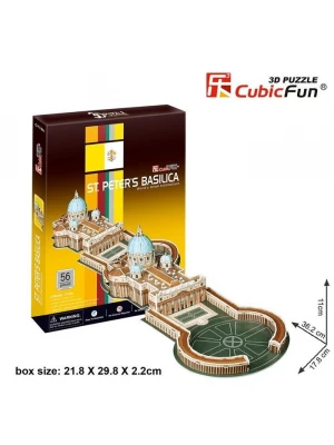 Cubic Fun 3D 56 Parça Puzzle Aziz Petrus Bazilikası - İtalya