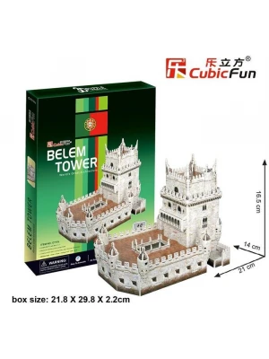 Cubic Fun 3D 46 Parça Puzzle Belem Kulesi - Portekiz