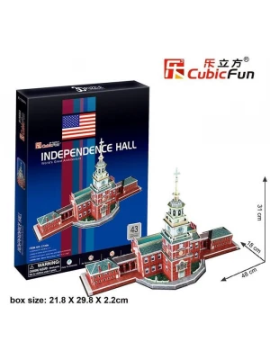 Cubic Fun 3D 43 Parça Puzzle Independence Hall Bağımsızlık Salonu