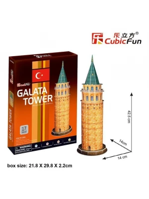 Cubic Fun 3D 17 Parça Puzzle Galata Kulesi