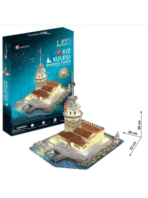 Cubic Fun 3D 66 Parça Led Puzzle Kız Kulesi