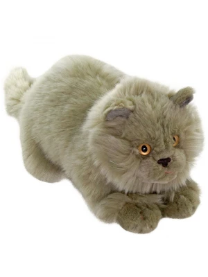 Animals Of The World Yatan Gri Kedi Peluş Oyuncak 26 cm