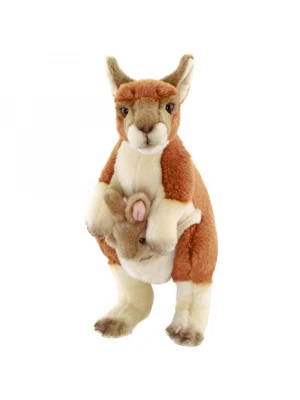 Animals Of The World Ayakta Bebekli Kanguru Peluş Oyuncak 28 cm