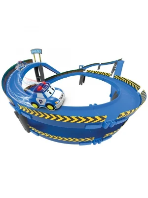 Robocar Poli Fırlatıcılı ve Dönemeçli Yol Seti