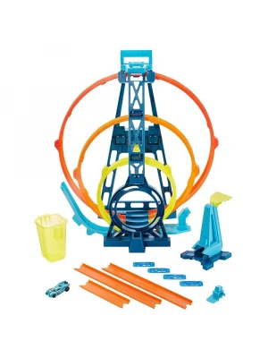Hot Wheels Track Builder Üçlü Çember Aksiyonu Seti