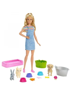 Barbie ve Hayvanları Banyo Eğlencesinde Oyun Seti