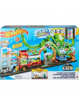 Hot Wheels Dev Ahtapot ile Araba Yıkama Oyun Seti