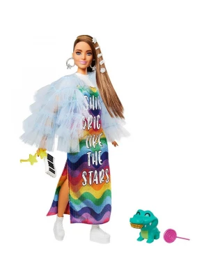 Barbie Extra Renkli Elbiseli Bebek
