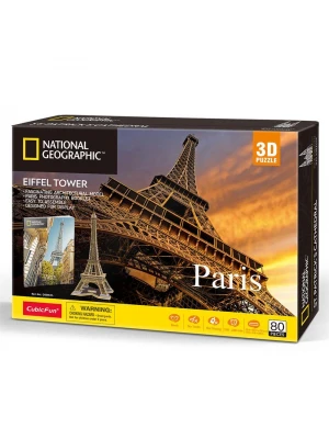 CubicFun National Geographic Eyfel Kulesi 3D Puzzle 80 Parça