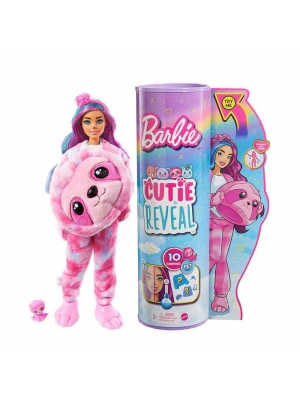 Barbie Cutie Reveal Bebekler Seri 2 - Çiçekli Tembel Hayvan
