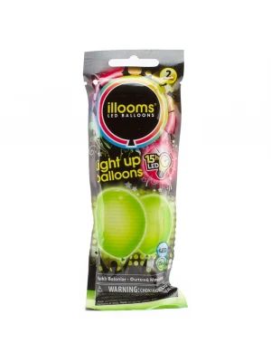 Illooms Led Işıklı Balon 2’li Paket Yeşil Renk