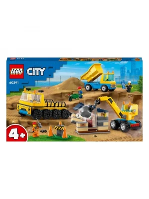 LEGO City İnşaat Kamyonları ve Yıkım Gülleli Vinç 60391