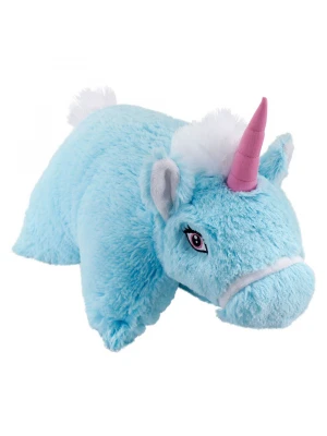 Unicorn Katlanır Yastık Peluş Mavi