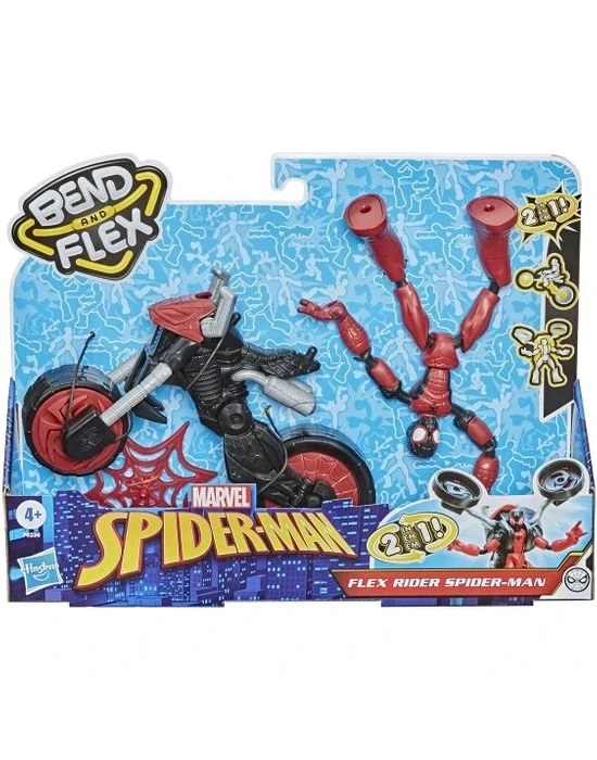 Spider-Man Bend Flex Figür Araç ve Spider-Man Figür / +4 Yaş