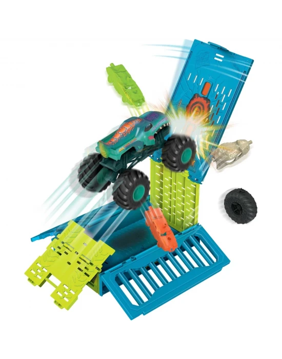 Hot Wheels Monster Trucks 1:24 Mega Wrexin Çarpışma Kafesi - HNC29