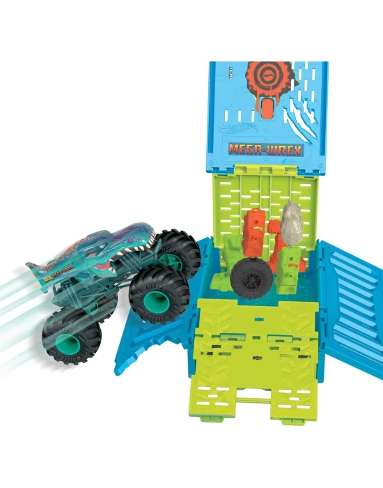 Hot Wheels Monster Trucks 1:24 Mega Wrexin Çarpışma Kafesi - HNC29