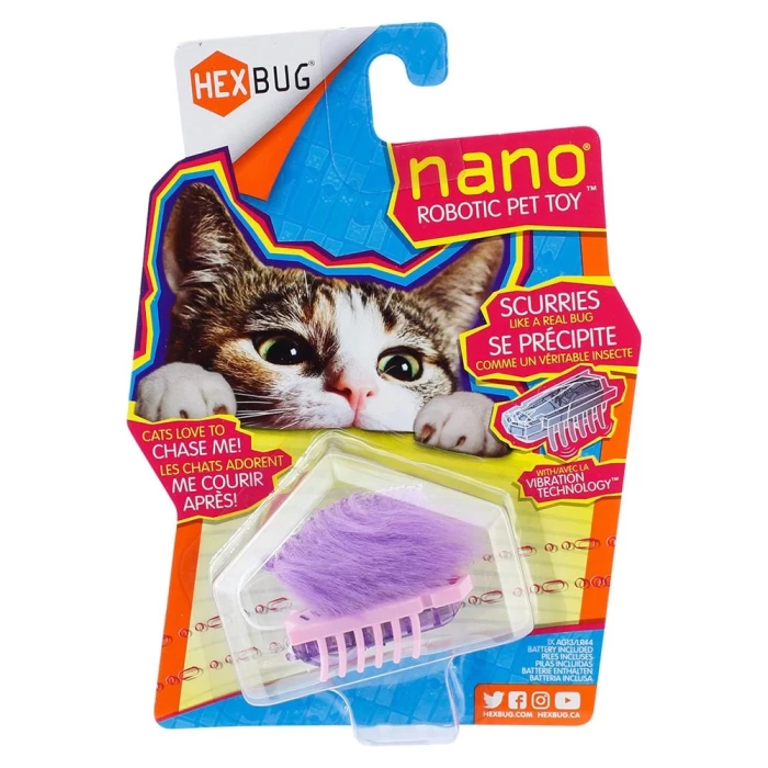 NECO TOYS Hexbug Nano Tüylü Kedi Oyuncağı - Mor