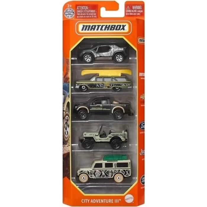 Matchbox Metal Beşli Araba Seti City Adventure III HFH16