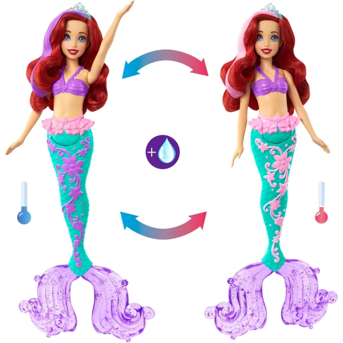 Disney Princess Disney Prenses Muhteşem Renk Değiştiren Saçlı Deniz Kızı Ariel-HLW00