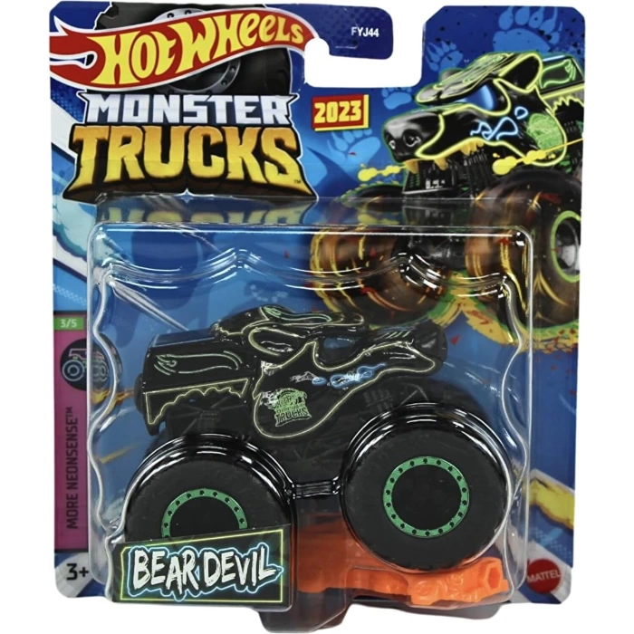 Hot Wheels FYJ44 Monster Trucks 1:64 Araba Bear Devil HLT01