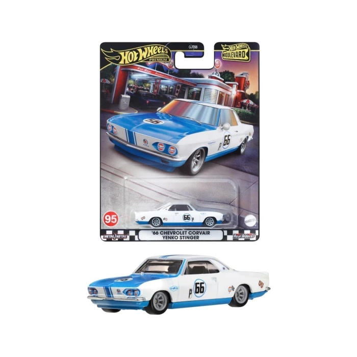 Hot Wheels Premium Boulevard 66 Chevrolet Corvair Yenko Stinger -HRT69