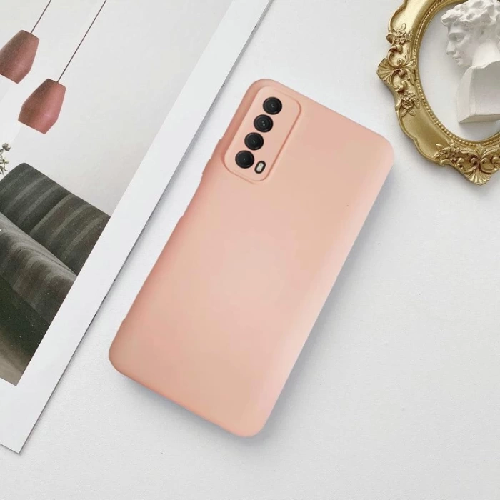 Huawei P Smart 2021 Lansman Likid Silikon Kamera Korumalı Kılıf