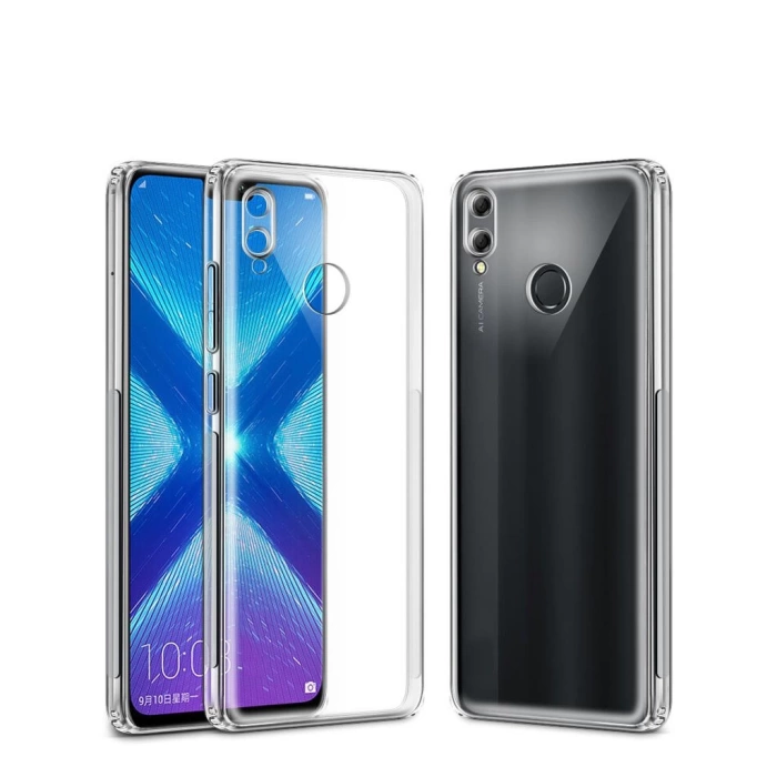 Huawei P30 Lite Şeffaf Tıpalı Kamera Korumalı Silikon Kılıf