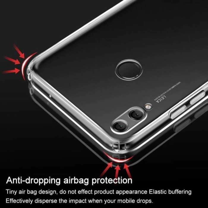 Huawei P30 Lite Şeffaf Tıpalı Kamera Korumalı Silikon Kılıf
