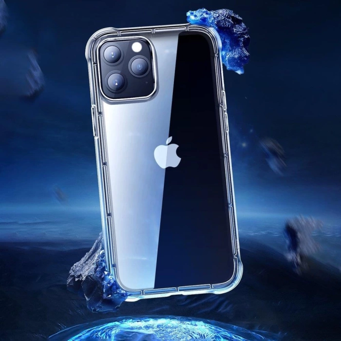 İphone 12 Pro Max Crystal Serisi Dayanıklı Sert Silikon Kılıf