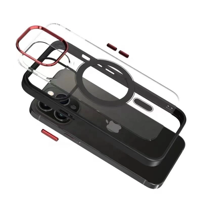 İphone 12 Pro Max Magsafe Leon Çerçeveli Cep Telefonu Kılıfı