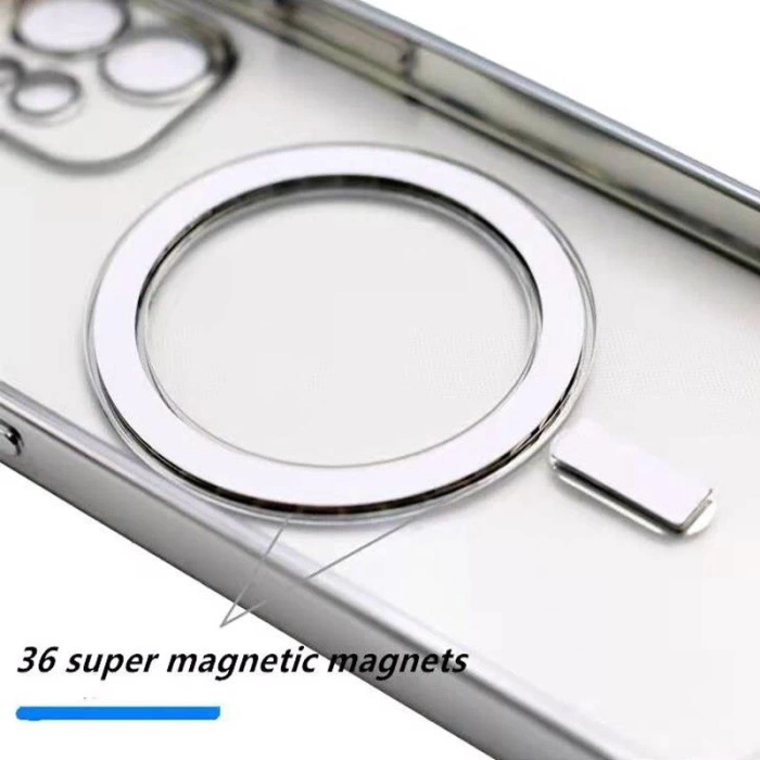 İphone 12 Pro Max Magsafe Uyumlu Parlak Lazer Telefon Kılıfı