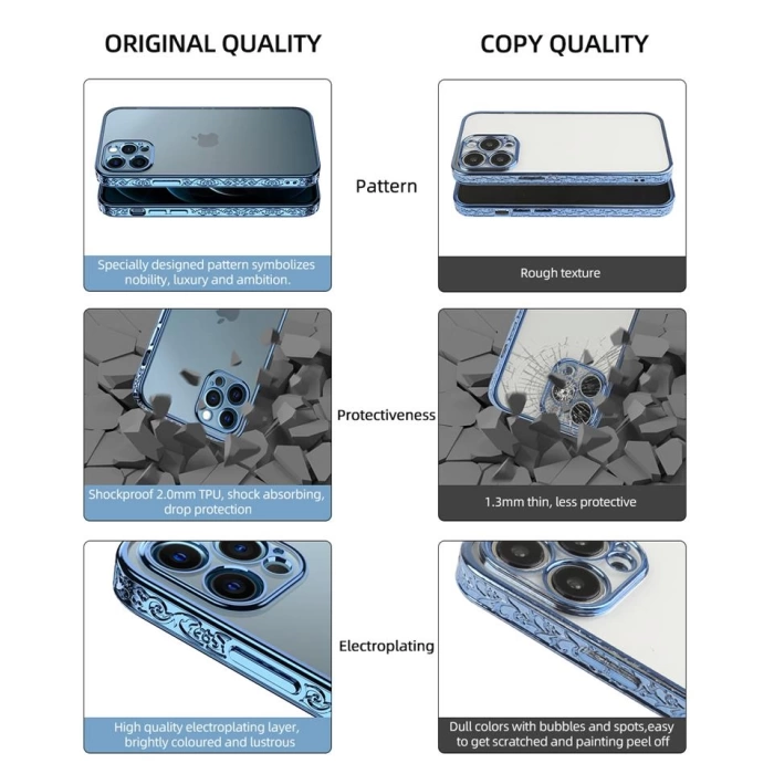 İphone 12 Pro Max Plating Kreatif Desenli Silikon Telefon Kılıfı